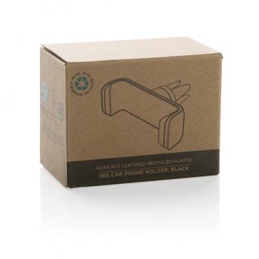 Logotrade Werbegeschenke das Foto: Acar 360° Auto-Handyhalterung aus RCS recyceltem Kunststoff